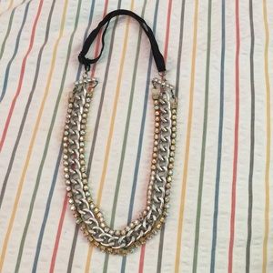 Iridescent crystal chain headband